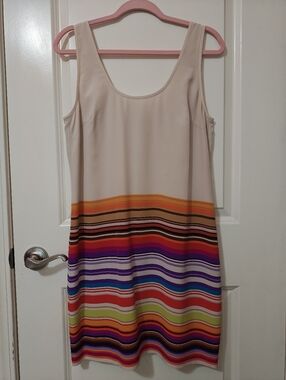 Trina Turk Silk Striped Hem Dress Sz Lrg (?)